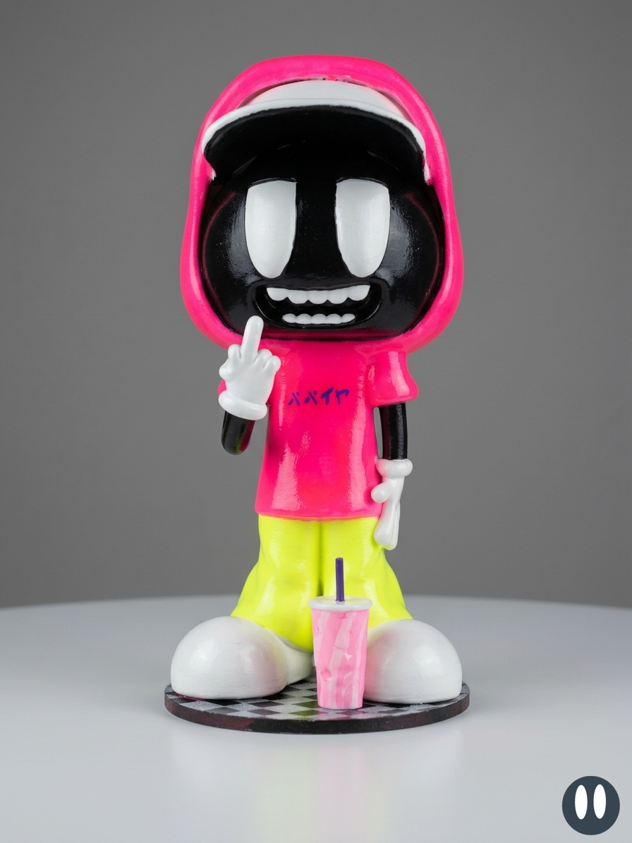 Papayo Flip — figura de edición limitada pintada a mano